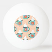 Licht Blauw Beker Naadloos Patroon. Pingpongbal (Achterkant)