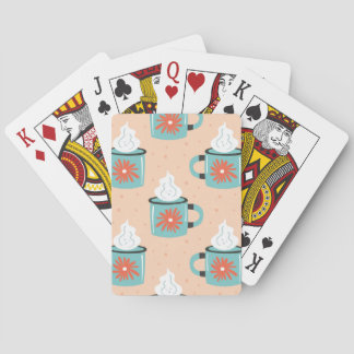 Licht Blauw Beker Naadloos Patroon. Pokerkaarten