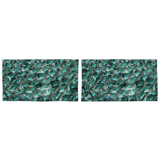 Licht blauw, belletjes bij het rooien of bakstenen kussensloop (Voorkant-Set)