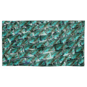 Licht blauw, belletjes bij het rooien of bakstenen kussensloop (Voorkant-Links)