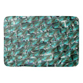 Licht blauw, belletjes op raster of baksteen effec badmat (Voorkant)