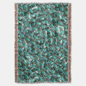 Licht blauw, belletjes op raster of baksteen effec deken (Voorkant Verticaal)