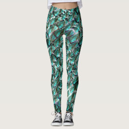 Licht blauw, belletjes op raster of baksteen effec leggings