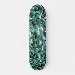 Licht blauw, belletjes op raster of baksteen effec persoonlijk skateboard