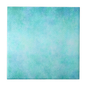 Licht blauw Blauwgroen Aqua-Waterverf papier kleur Tegeltje