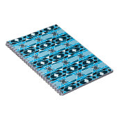 Licht blauw/blauwgroen Quilt Pattern-Notitieboek Notitieboek (Rechterzijde)