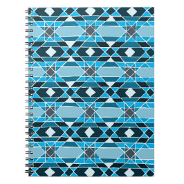 Licht blauw/blauwgroen Quilt Pattern-Notitieboek Notitieboek