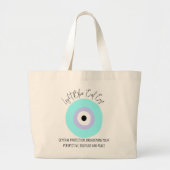 Licht blauw bocht Oogamel Grote Tote Bag (Voorkant)
