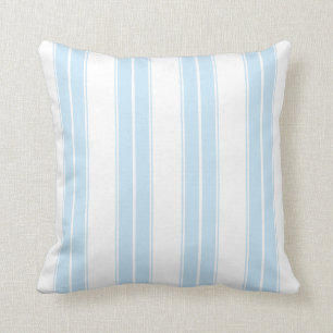 Licht blauw brede Stripes werpen Pillow Kussen