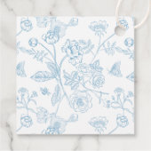 Licht Blauw Crest Monogram Bruiloft Dank u Bedankjes Labels (Achterkant)