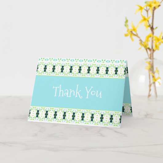 Licht Blauw Dank u Kaart (Gele Bloem)