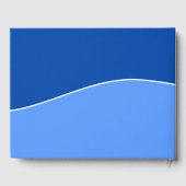 Licht blauw, donkerblauw, witte streep + namen gastenboek (Achterkant)