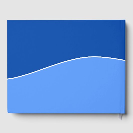 Licht blauw, donkerblauw, witte streep + namen gastenboek (Achterkant)