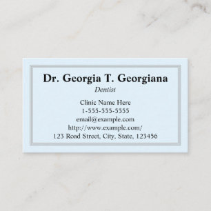 Licht blauw, eenvoudig, professioneel Visitekaartj Afsprakenkaartje