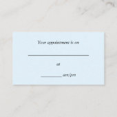 Licht blauw, eenvoudig, professioneel Visitekaartj Afsprakenkaartje (Achterkant)