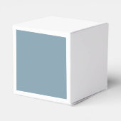 Licht Blauw Elegant Monogram Moderne Eenvoudige Na Bedankdoosjes (Achterkant)