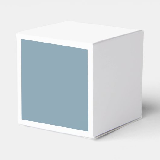 Licht Blauw Elegant Monogram Moderne Eenvoudige Na Bedankdoosjes (Achterkant)