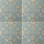 Licht blauw en crème mozaïek verontruste steen-loo tegeltje