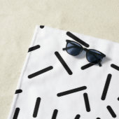 Licht blauw en Geometrisch Patroon op maat Strandlaken (In situ)