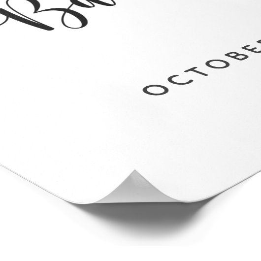 Licht blauw en gouden waterverf baby shower poster (Hoek)