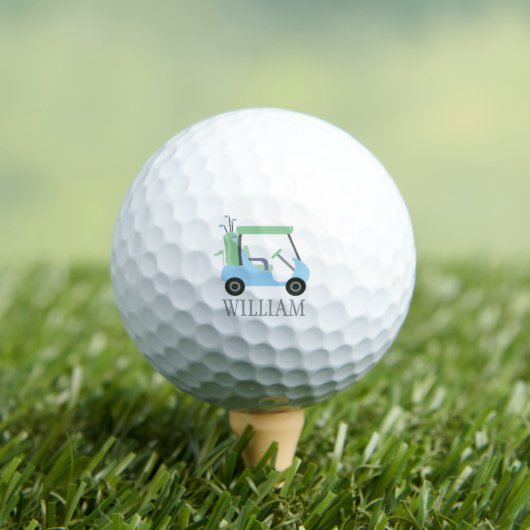 Licht blauw en Groen Golf Kart op maat Golfballen (Insitu Shirt)