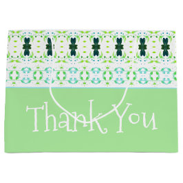 Licht blauw en groen groot cadeauzakje