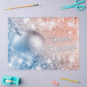 Licht blauw en koraal kerstfeest tissuepapier (Craft)