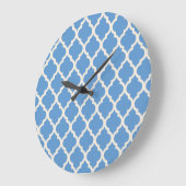 Licht blauw en van Witte Quatrefoil Grote Klok (Hoek)