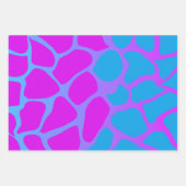 Licht blauw en warm roze verlooppapier inpakpapier vel (Voorkant 2)