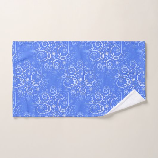 Licht blauw en wit Arctisch Zwirl Bad Handdoek (Handdoek)