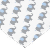 Licht blauw en wit Baby shower Tafelkleed (Gekanteld)