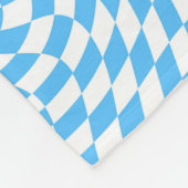 Licht blauw en wit Chic Warped Gecontroleerd Patro Fleece Deken (Hoek)