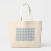 Licht blauw en wit diamantpatroon grote tote bag (Voorkant)