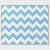 Licht blauw en wit Extra Grote Chevron Cadeaupapier (Vlak)