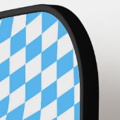 Licht blauw en wit Gecontroleerd Controlebord Patr Pickleball Paddle (Links Detail)