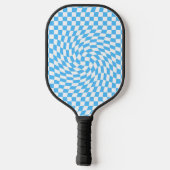 Licht blauw en wit Gecontroleerd Controlebord Patr Pickleball Paddle (Achterkant)