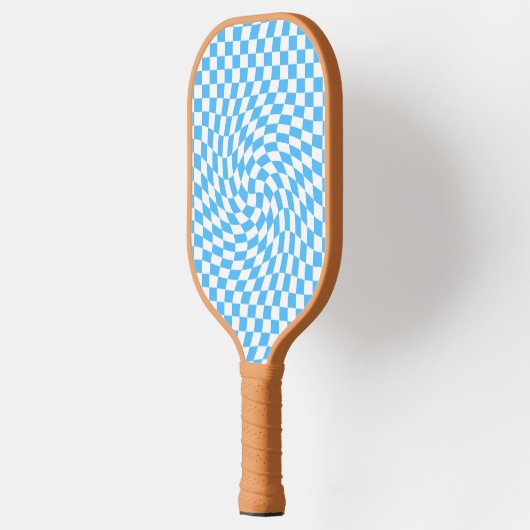 Licht blauw en wit Gecontroleerd Controlebord Patr Pickleball Paddle (Links)