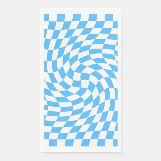 Licht blauw en wit Gecontroleerd Controlebord Patr Servet (Voorkant)