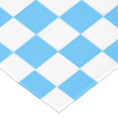 Licht blauw en wit Gecontroleerd Controlebord Patr Tafelkleed (Gekanteld)