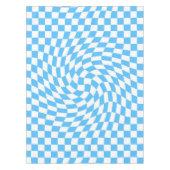 Licht blauw en wit Gecontroleerd Controlebord Patr Tafelkleed (Voorkant)