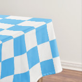 Licht blauw en wit Gecontroleerd Controlebord Patr Tafelkleed (Voorbeeld)