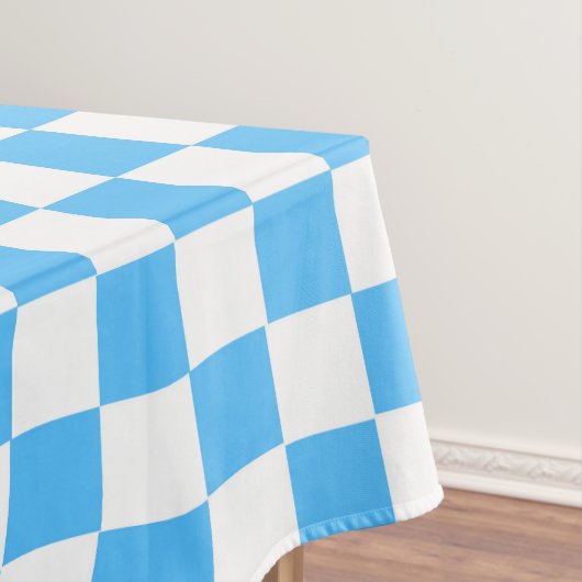 Licht blauw en wit Gecontroleerd Controlebord Patr Tafelkleed (Voorbeeld)