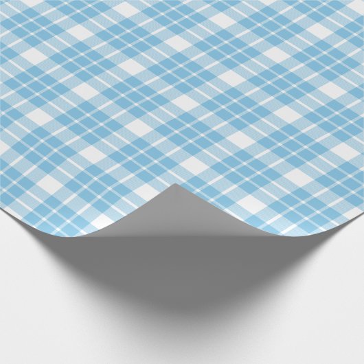 Licht blauw en wit geplakt omslagpapier cadeaupapier (Hoek)