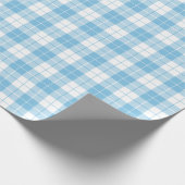 Licht blauw en wit geplakt patroonpapier cadeaupapier (Hoek)