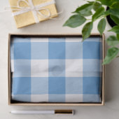 Licht blauw en wit Gingham Patroonpapier Tissuepapier (Geschenk)