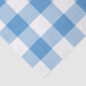 Licht blauw en wit Gingham Patroonpapier Tissuepapier (Detail)