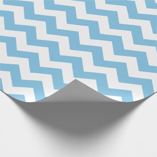 Licht blauw en wit, groot papier voor het verpakke (Hoek)