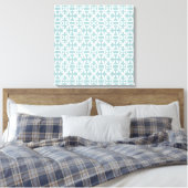 Licht blauw en wit kunstdeco moderne wandkunst canvas afdruk (Insitu (Slaapkamer))