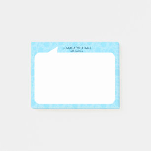 Licht blauw en wit praten bubble Custom Name Post-it® Notes