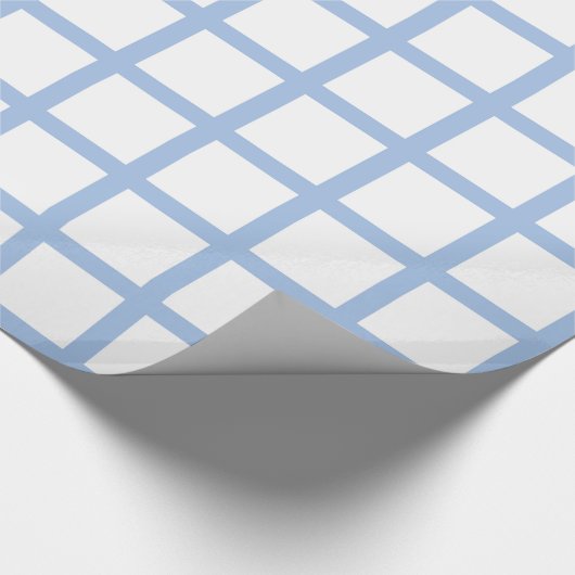 Licht blauw en wit vierkant verpakt papier (Hoek)